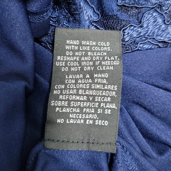 🔥 Chetta B Navy lace sheath dress, Size 10 - Picture 7 of 10